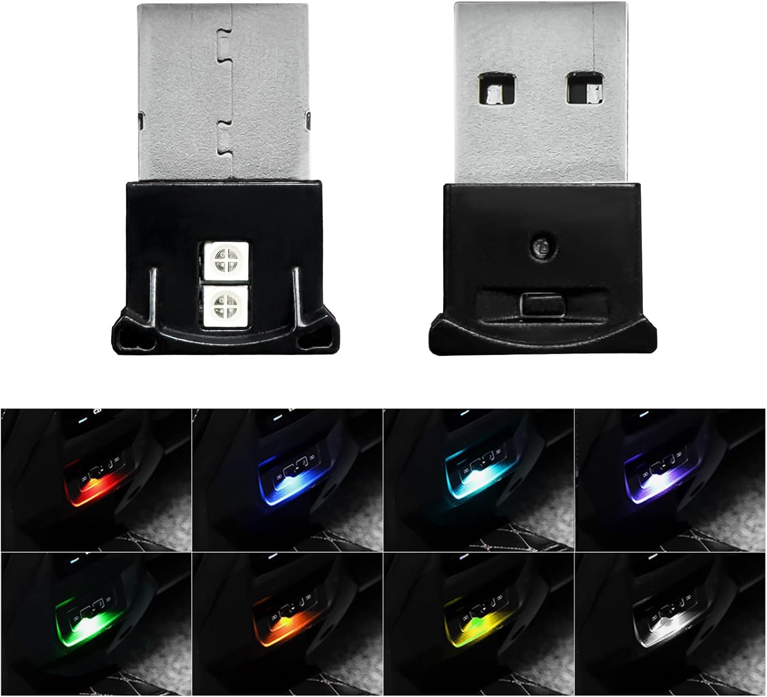 Lighting Interior Decor - 2PCS Mini USB LED Light, 8