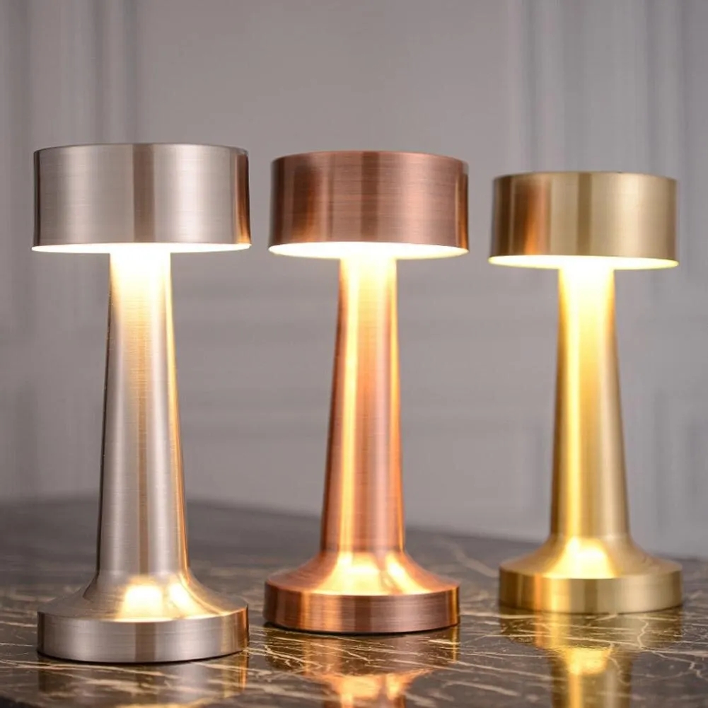 Room Decor Lighting Lamp - Kazeach Vintage Dumbbell Table Lamp, Touch