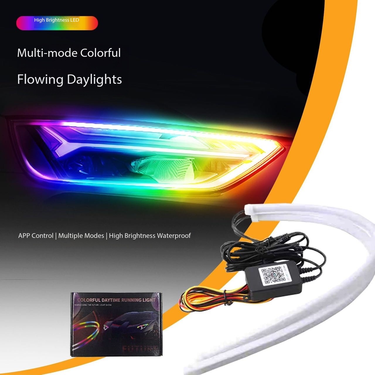 Lampu Lighting Decor - 12V DRL Car LED Daytime Running