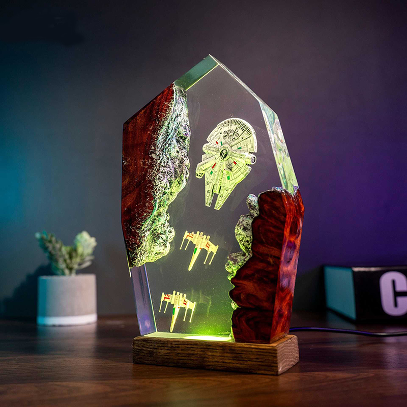Lighting Christmas Decor - Table Resin Lamp Universe War Sence