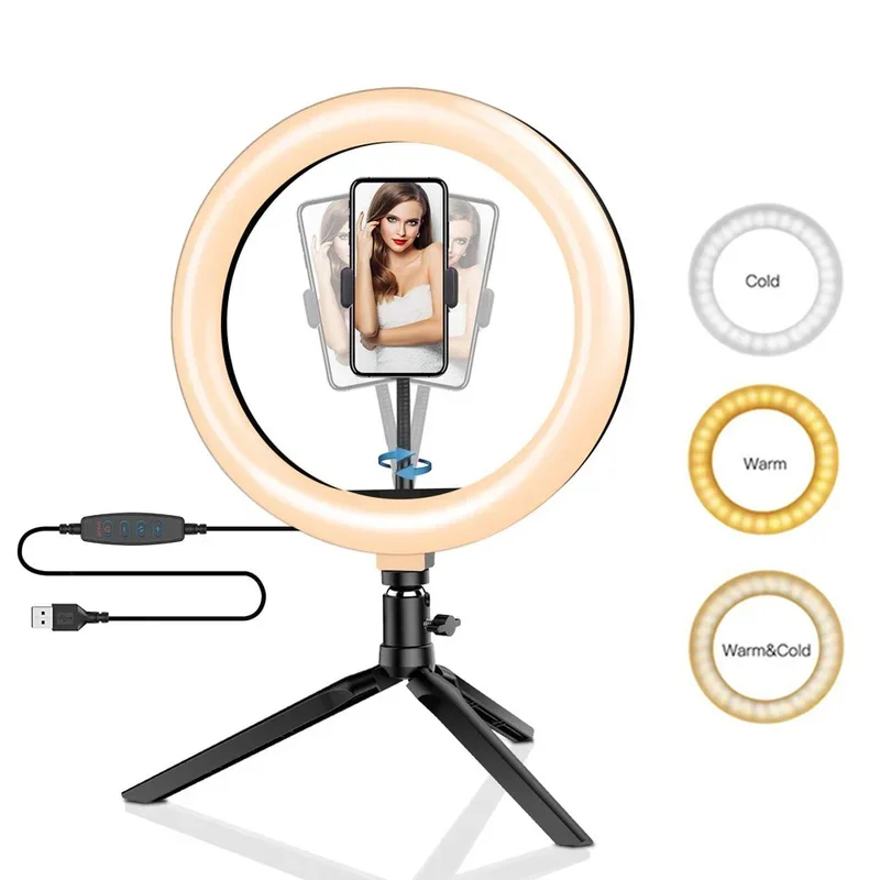 Lighting Gallery - Dimmable26cm LED Ring Light Kit with