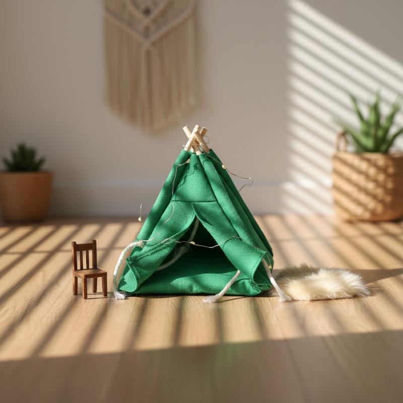 Lighting Decor Photos - 1/12 Dollhouse Mini Tent Model With