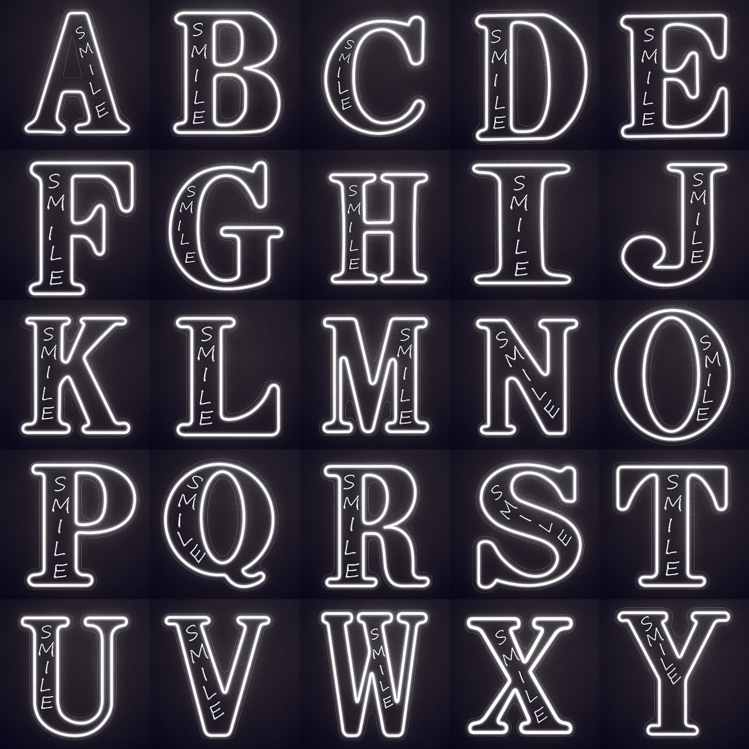 Lighting Christmas Decor - Custom 26 Letters 3D Embossed LED