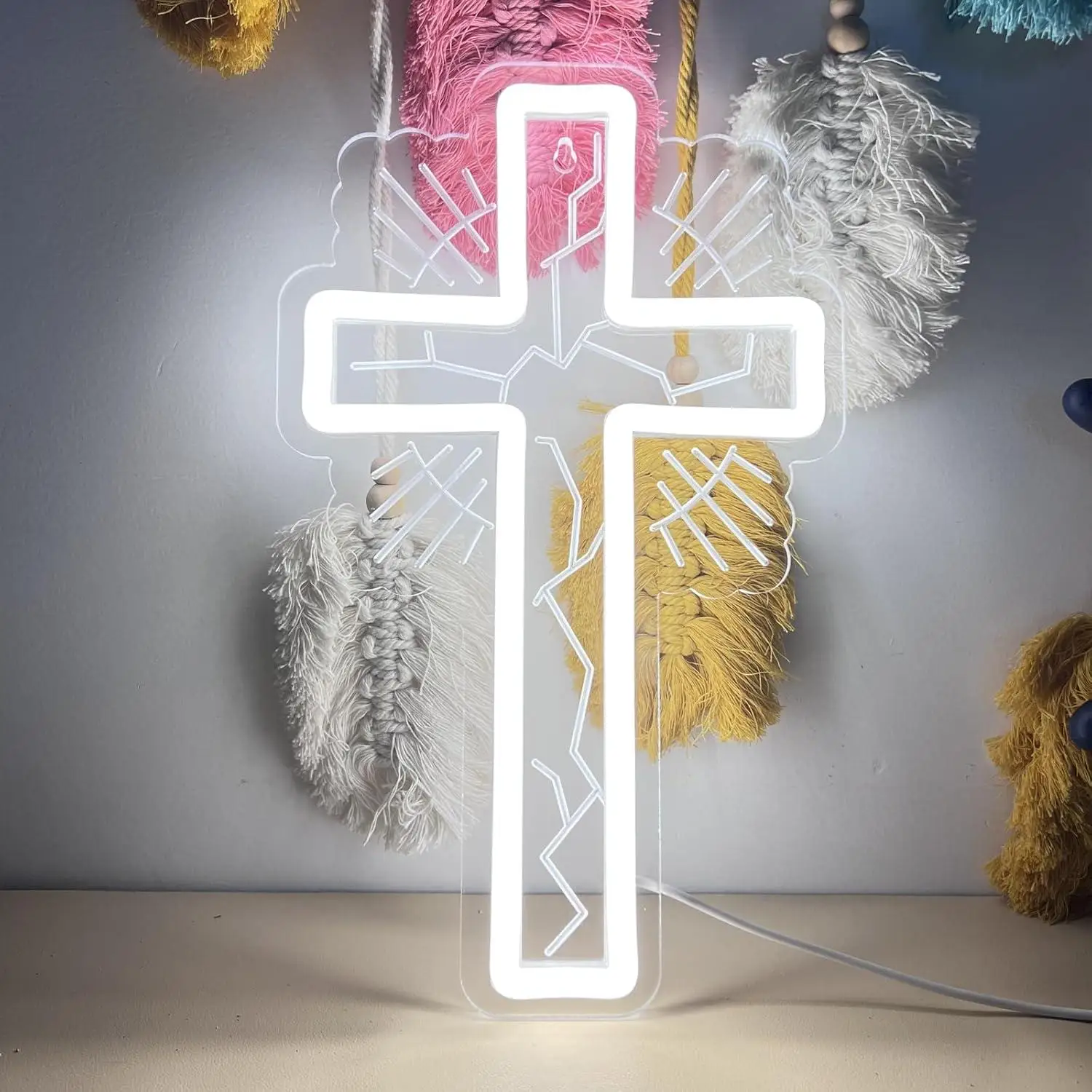 Cross Neon Sign Christian Cros - đánh giá và giá Room Decor Lighting Lamp