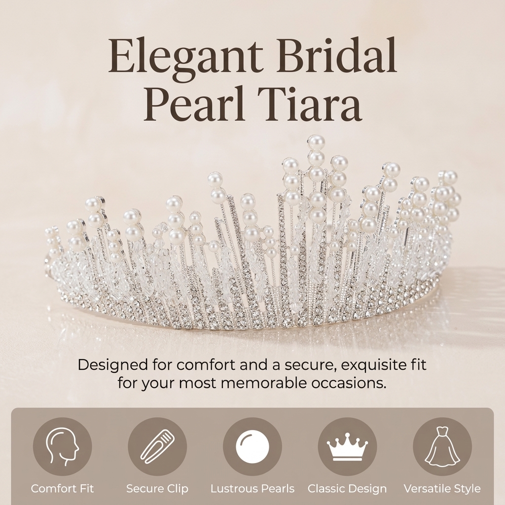 Bridal Pearl Crown Headpiece E - đánh giá và giá Elegant Decor & Lighting Llc