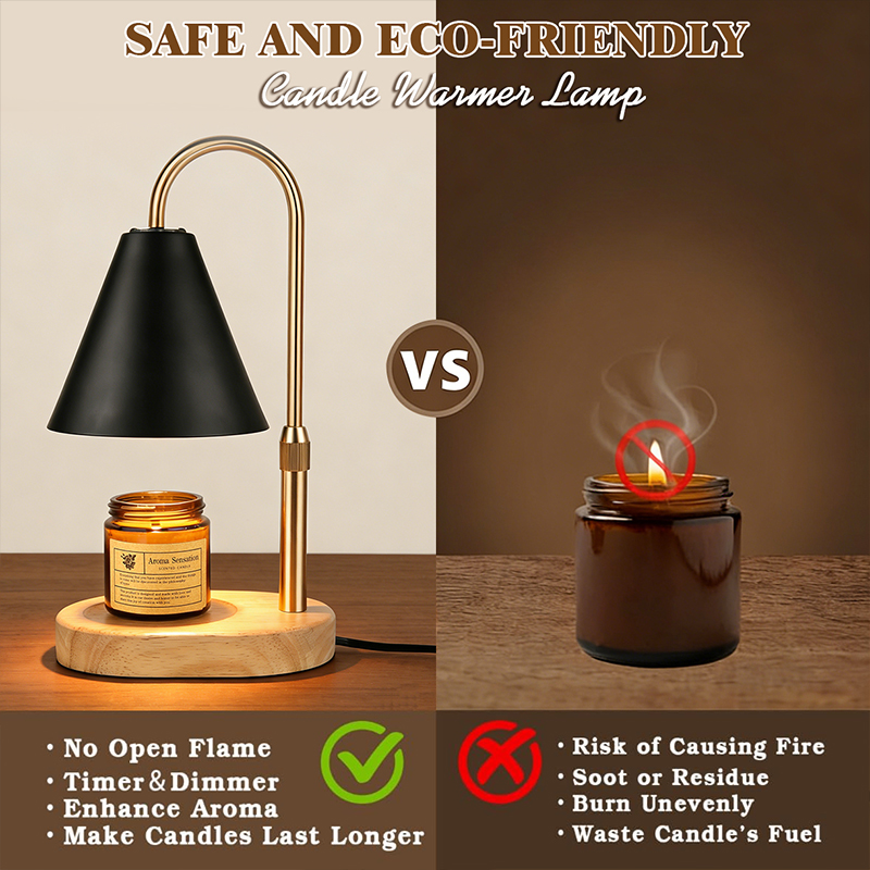 Black Candle Warmer Lamp Kitch - đánh giá và giá Room Decor Lighting Lamp