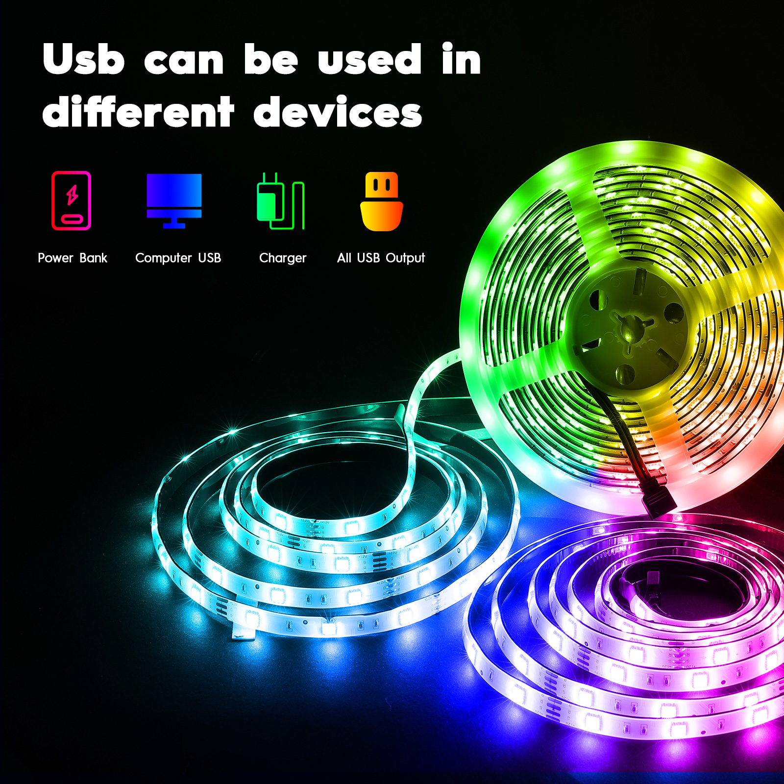 40M 5V USB RGB Led Strip TV Ba - đánh giá và giá Decor Lighting Hours