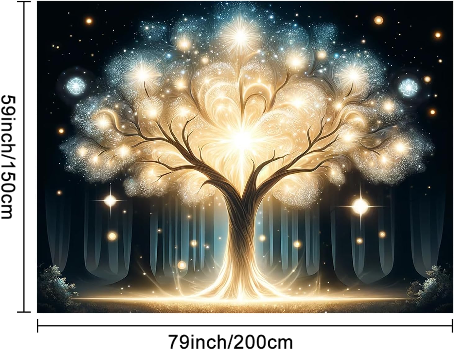Glowing Spirit Tree UV Black L - đánh giá và giá Wall Decor Lighting Tree