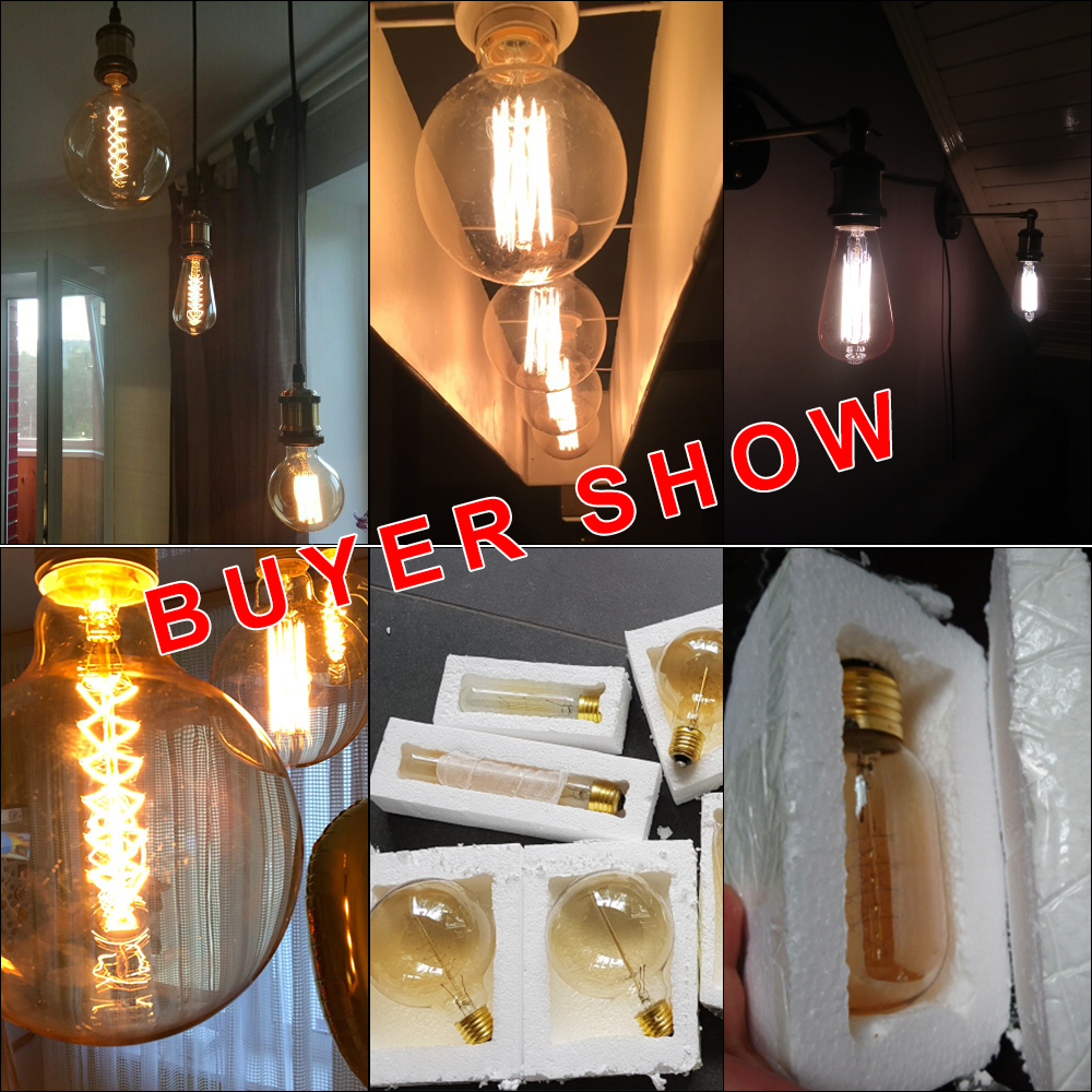 E27 Retro Edison Bulb 220V 40W - đánh giá và giá Room Decor Lighting Lamp