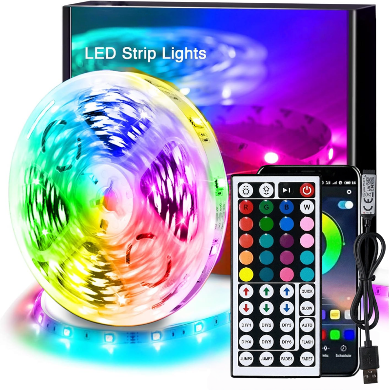 DC 5V USB LED Strip Lights APP - đánh giá và giá Room Decor Lighting Lamp