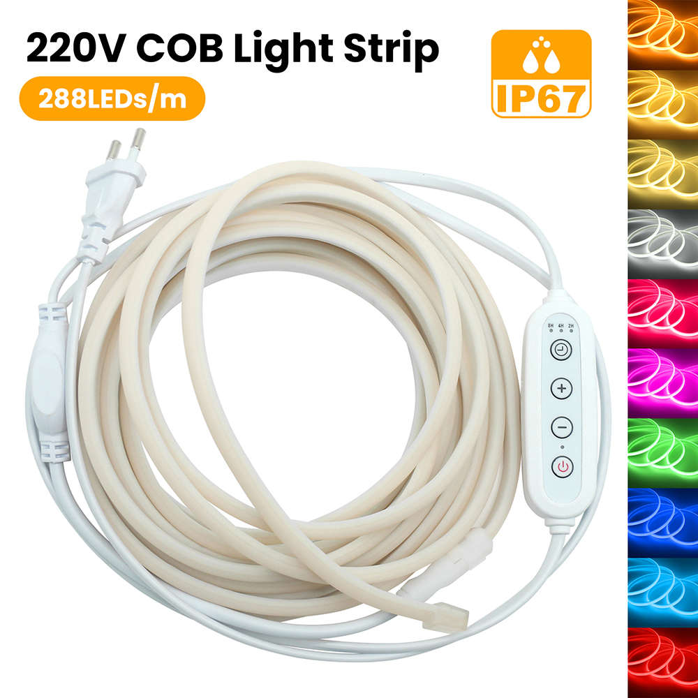 10 Colors Dimmable 220V COB LE - đánh giá và giá Decor Lighting Hours