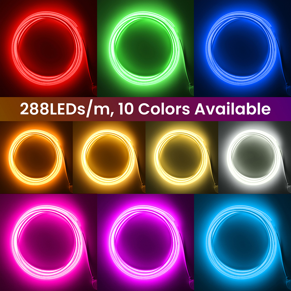 10 Colors Dimmable 220V COB LE - đánh giá và giá Decor Lighting Hours