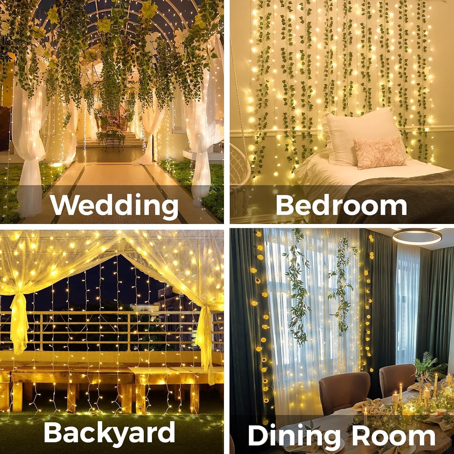 Curtain Lights For Bedroom 200 - đánh giá và giá Lighting Christmas Decor