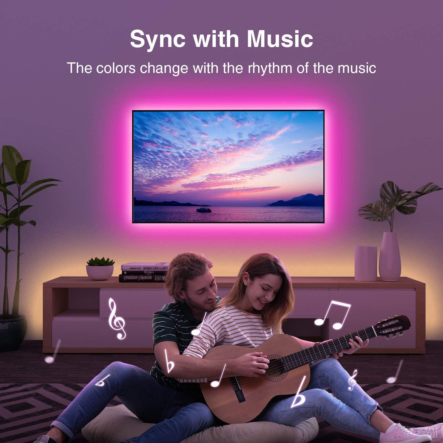 RGB LED Strip Lights Music Syn - đánh giá và giá Decor Lighting Hours