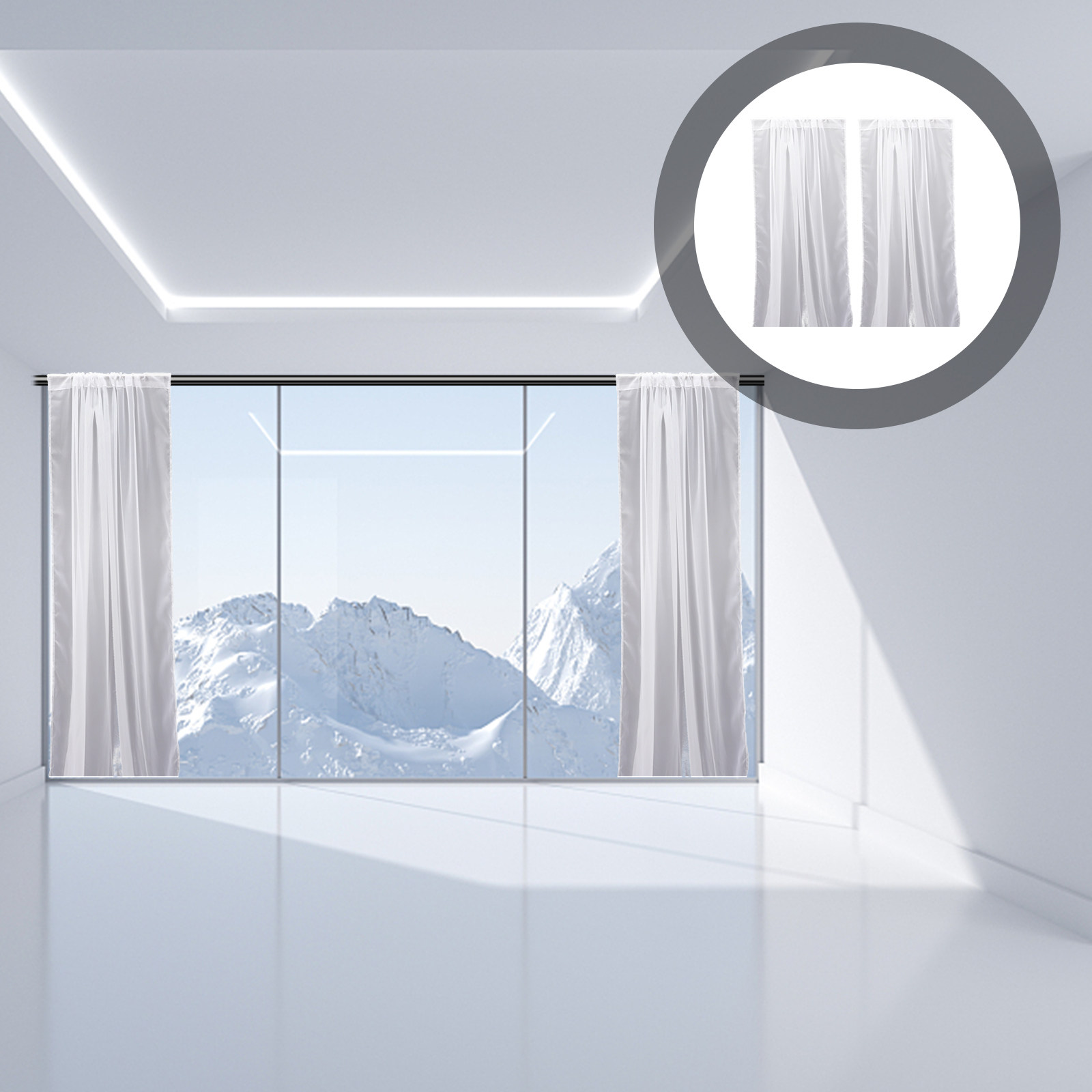 2Pcs Window Curtain Sheer Curt - đánh giá và giá Lighting Interior Decor