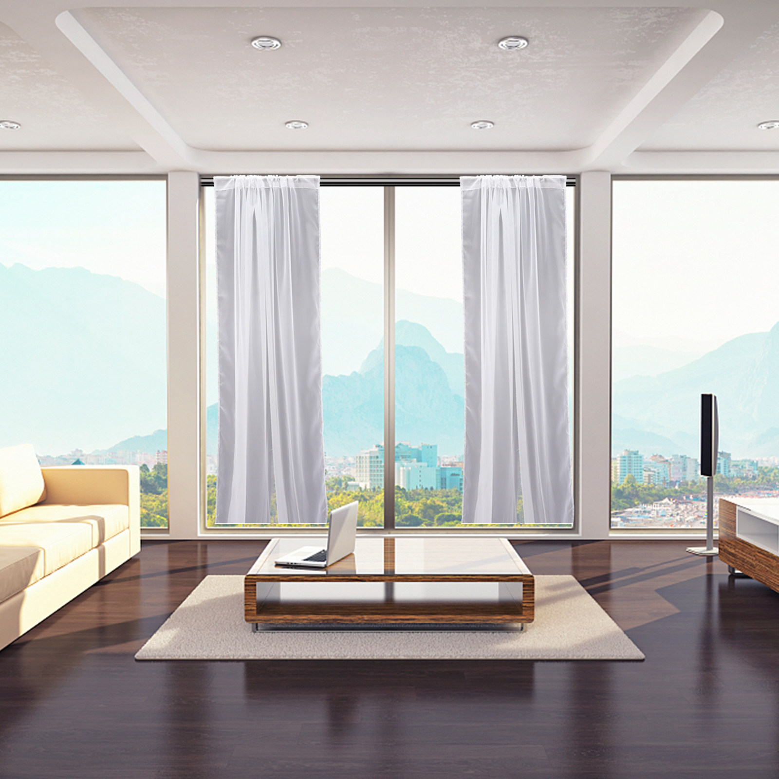 2Pcs Window Curtain Sheer Curt - đánh giá và giá Lighting Interior Decor