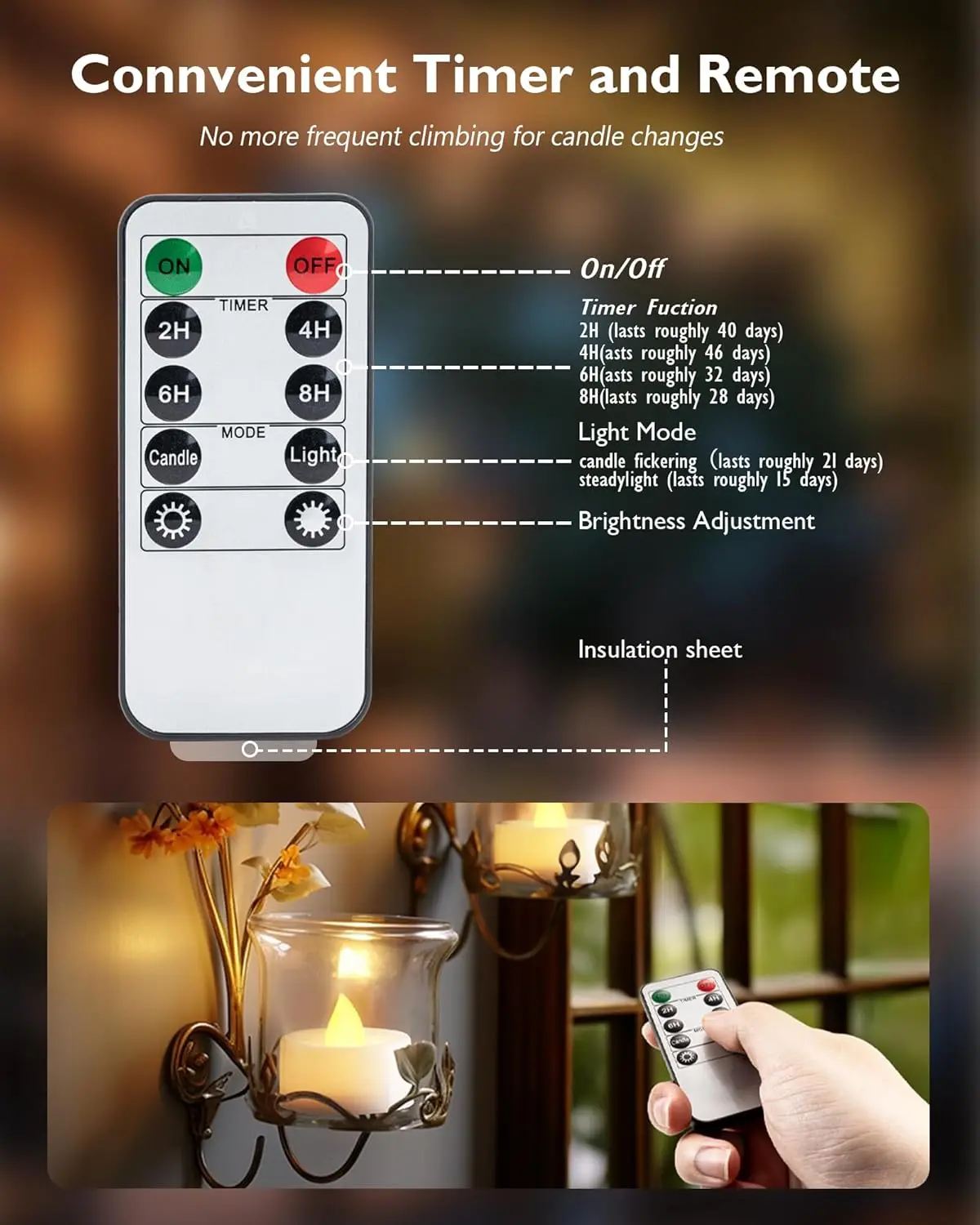 12pcs Flameless LED Tea Lights - đánh giá và giá Decor Lighting Hours