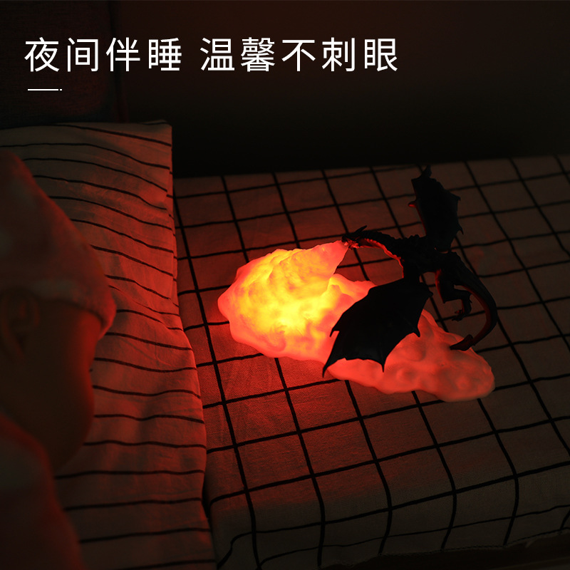 3D Printed Dragon Fire Night L - đánh giá và giá Unique Lighting Decor