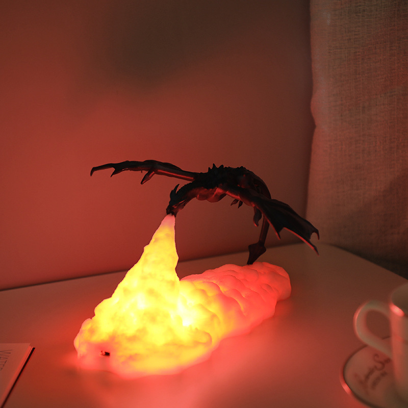 3D Printed Dragon Fire Night L - đánh giá và giá Unique Lighting Decor