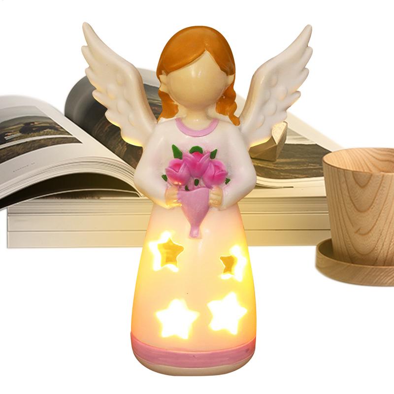 Candlestick Lamp Angel Statue  - đánh giá và giá Room Decor Lighting Lamp