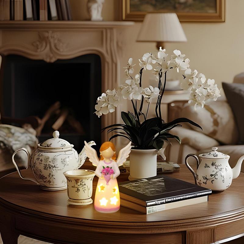 Candlestick Lamp Angel Statue  - đánh giá và giá Room Decor Lighting Lamp