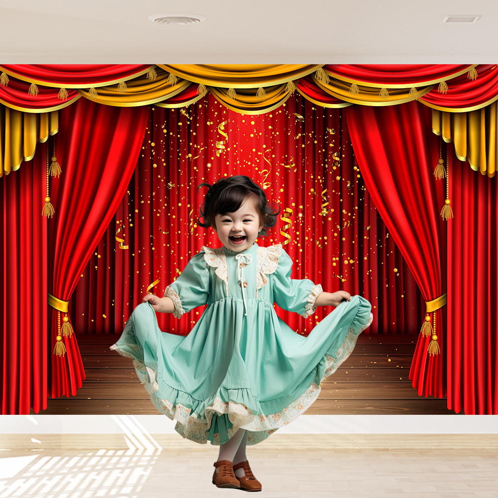 Red Theater Curtain Party Back - đánh giá và giá Lighting Decor Photos