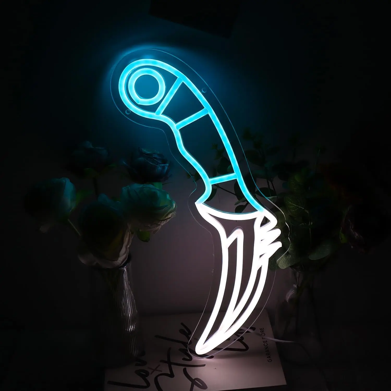 Blue White Dagger Knife Neon S - đánh giá và giá Unique Lighting Decor