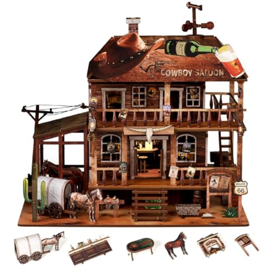Cowboy Saloon Miniature Kit DI - đánh giá và giá Unique Lighting Decor
