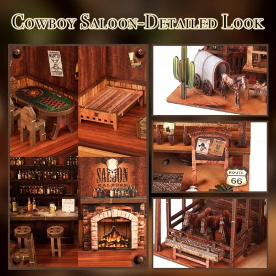 Cowboy Saloon Miniature Kit DI - đánh giá và giá Unique Lighting Decor