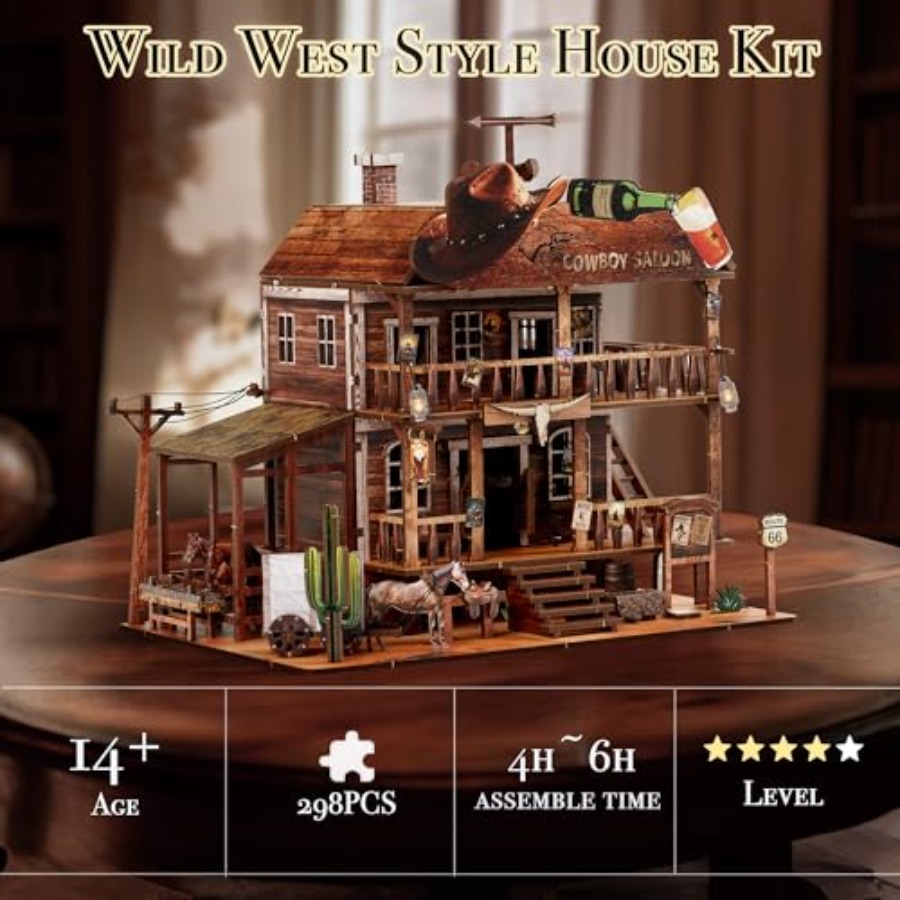 Cowboy Saloon Miniature Kit DI - đánh giá và giá Unique Lighting Decor
