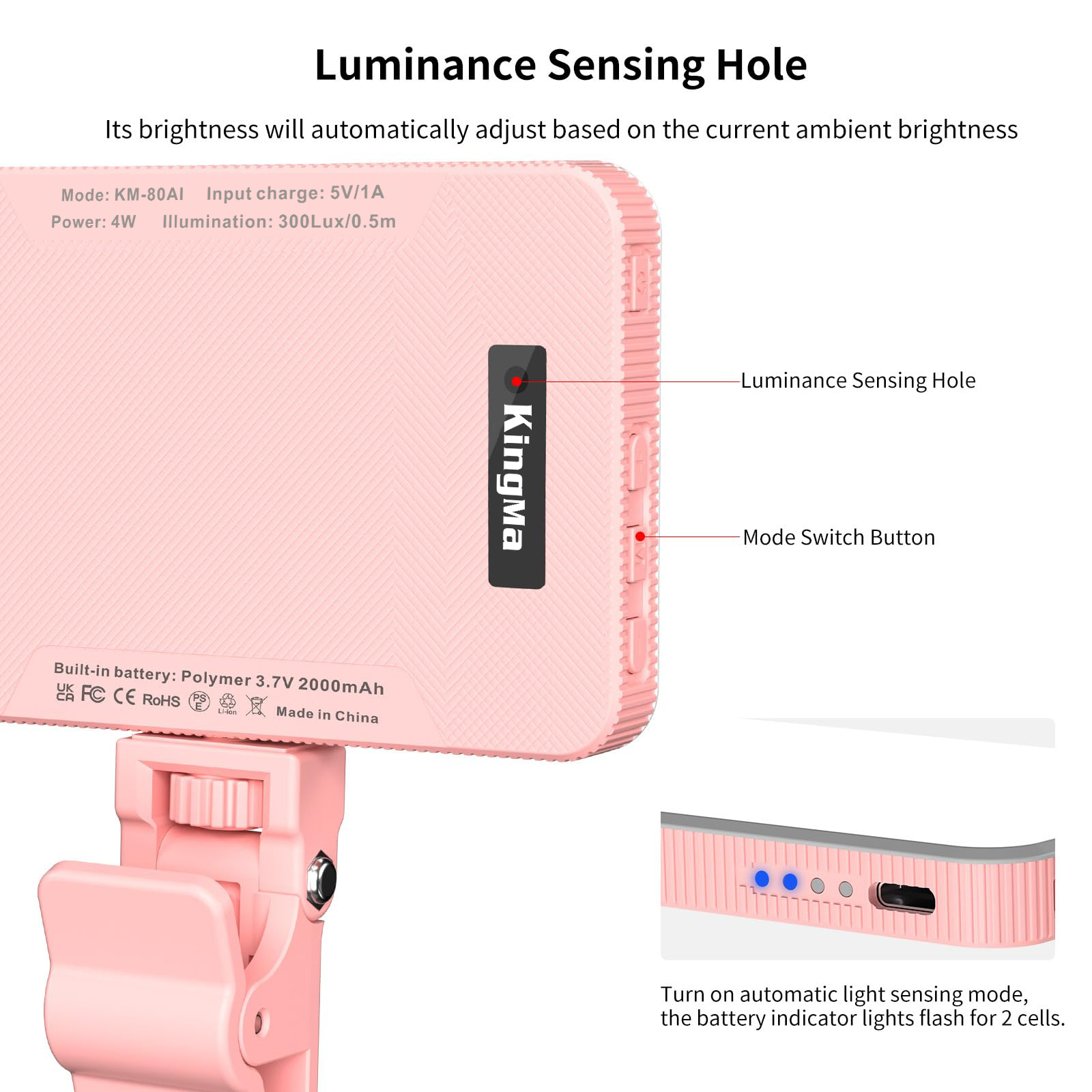 King Ma Pink Rechargeable Self - đánh giá và giá Lighting Gallery