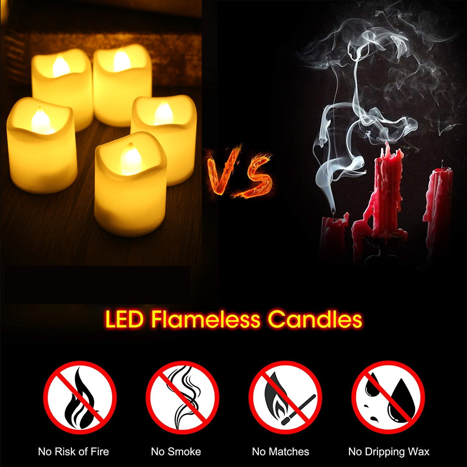 12/24Pcs Flameless LED Tea Lig - đánh giá và giá Decor Lighting Hours