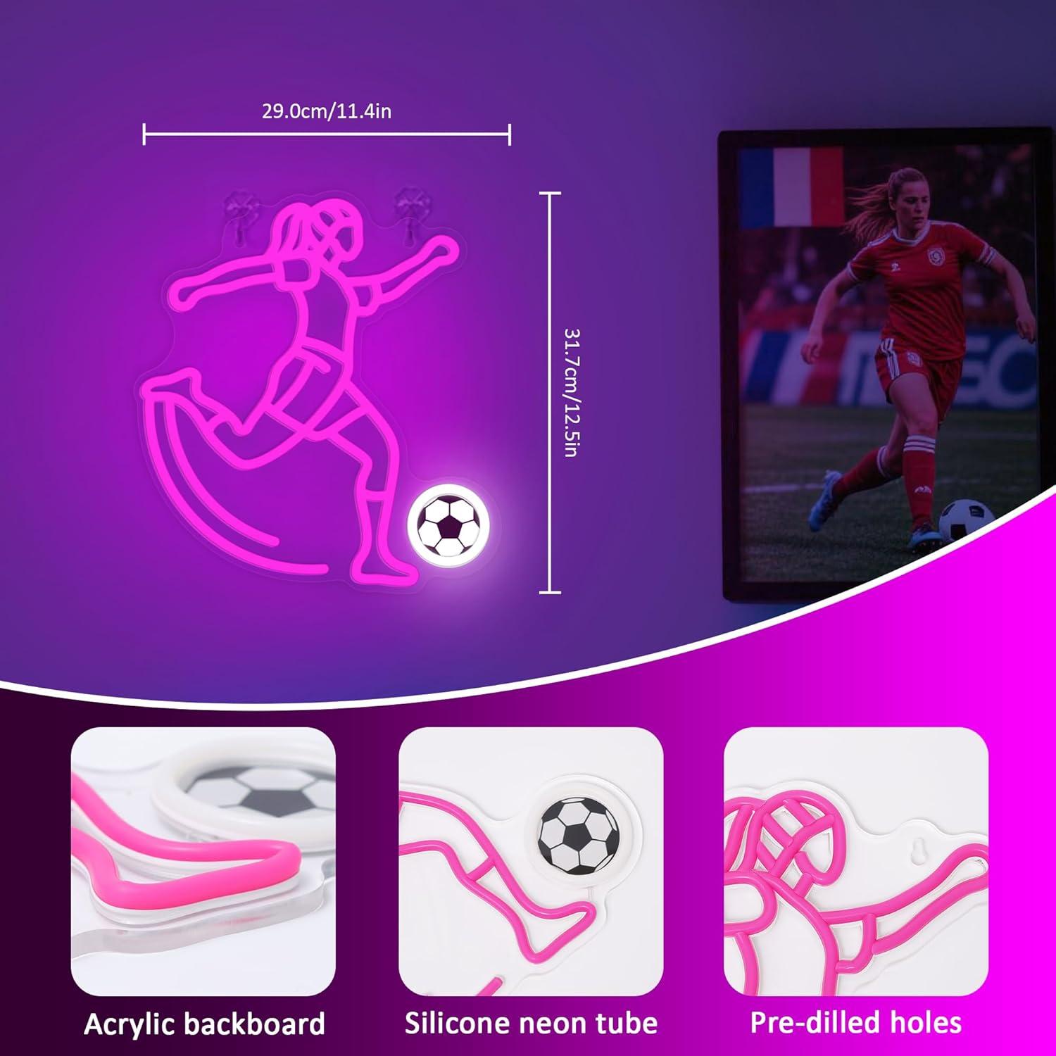 Soccer Neon Sign Sport USB Pow - đánh giá và giá Unique Lighting Decor