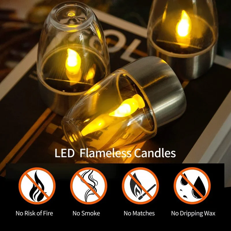 LED Solar Candles Light Flamel - đánh giá và giá Room Decor Lighting Lamp