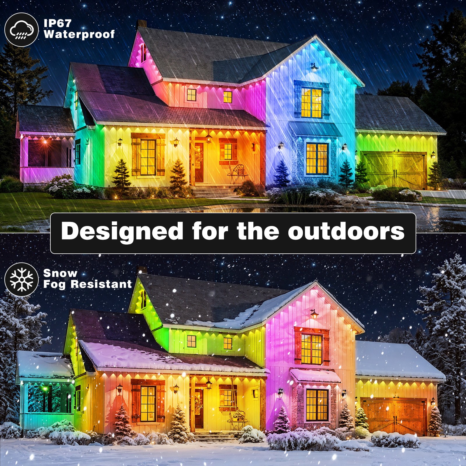 500FT Permanent Outdoor LED St - đánh giá và giá Decor Lighting Hours