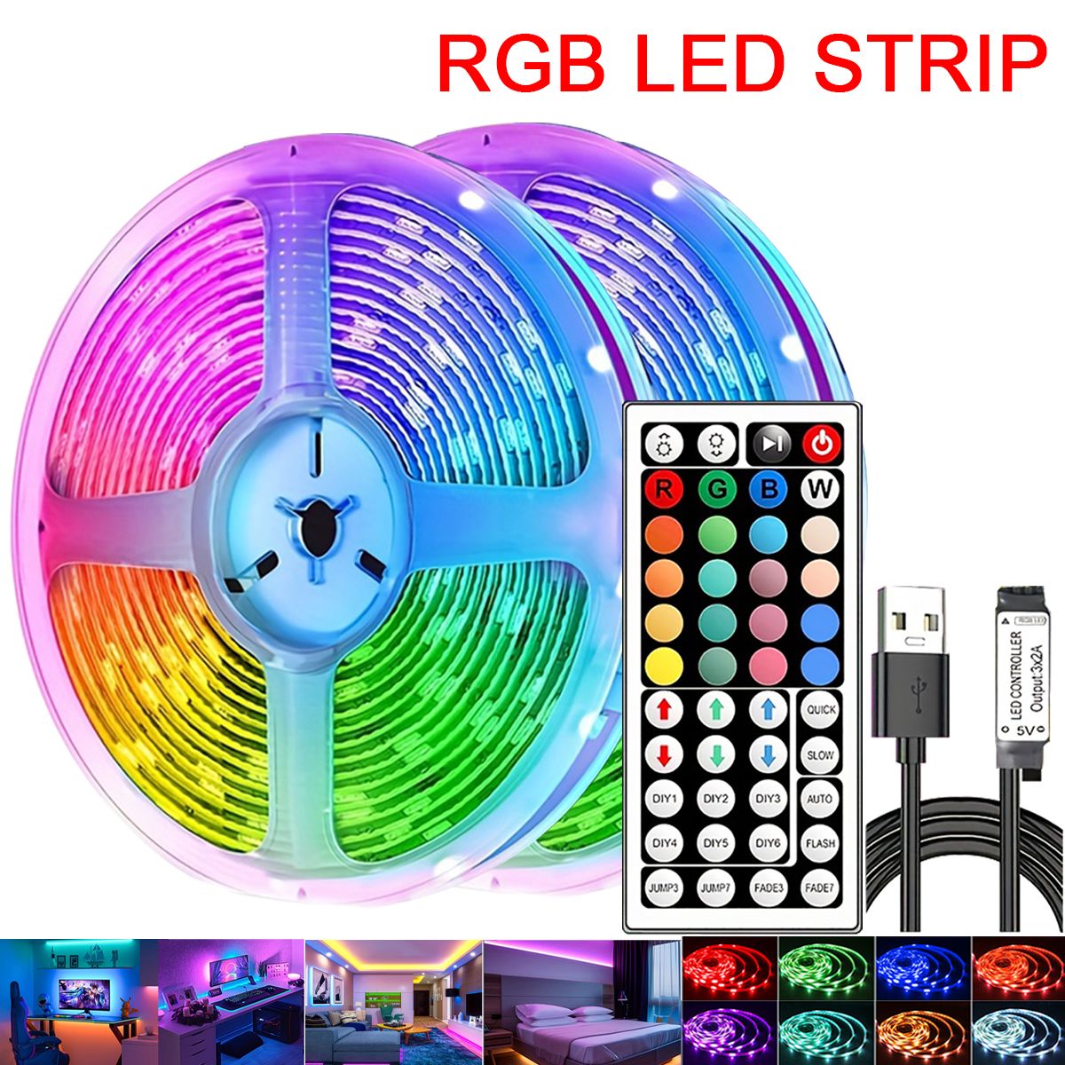 RGB Led Strip Lights with Remo - đánh giá và giá Decor Lighting Hours