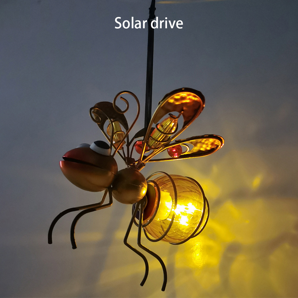 Solar Iron Insect Statue With  - đánh giá và giá Lighting Bug Decor