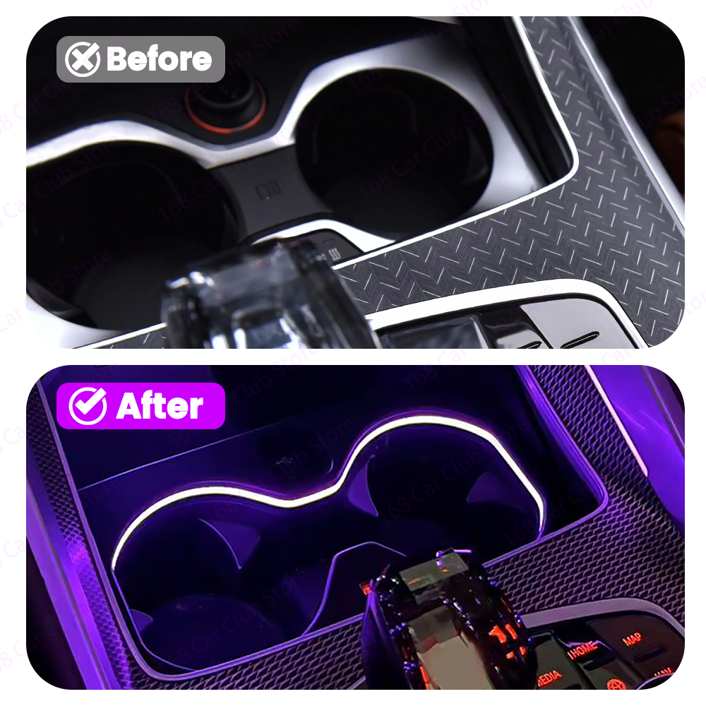 LED 11 Colour Cup Holder Light - đánh giá và giá Lighting Interior Decor