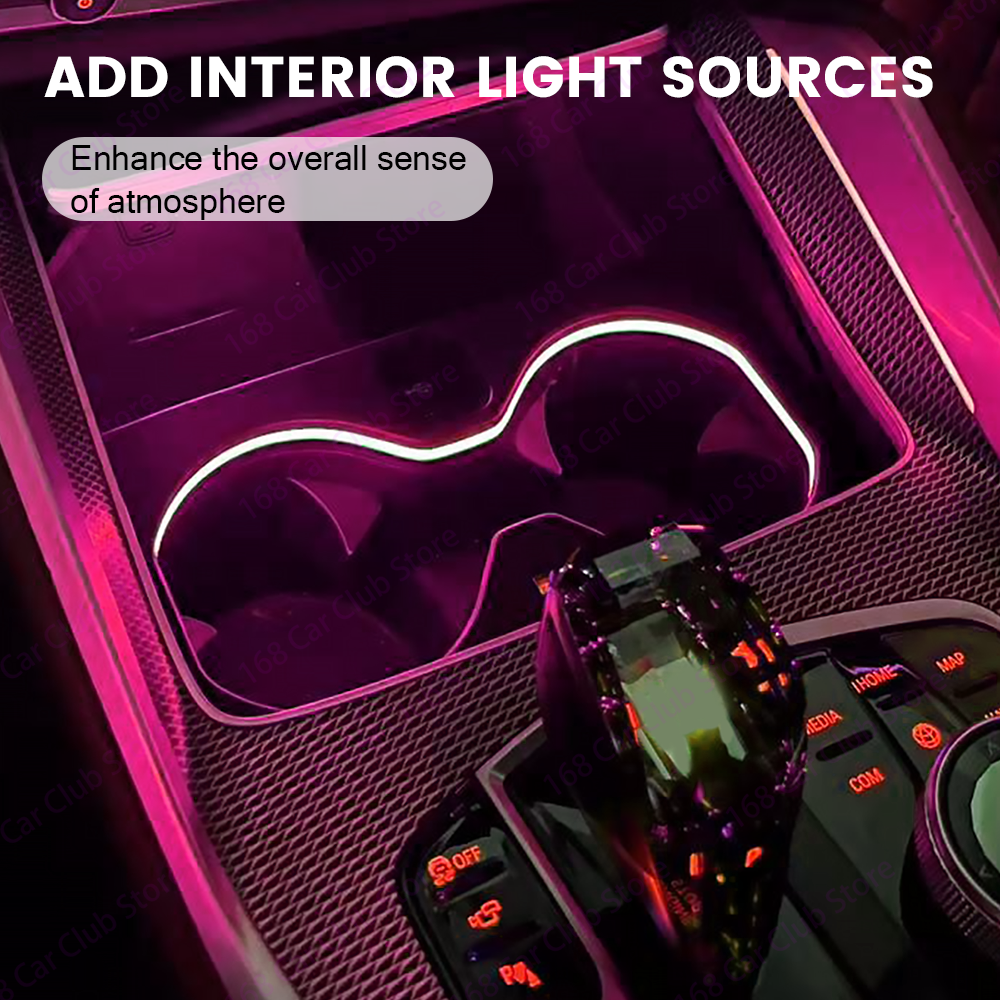 LED 11 Colour Cup Holder Light - đánh giá và giá Lighting Interior Decor