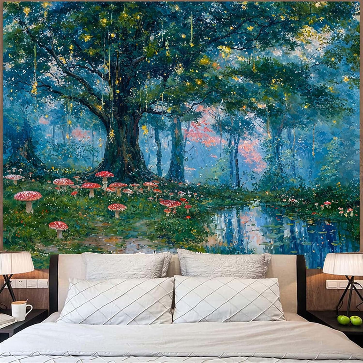 Enchanted Forest Tapestry, Mag - đánh giá và giá Wall Decor Lighting Tree
