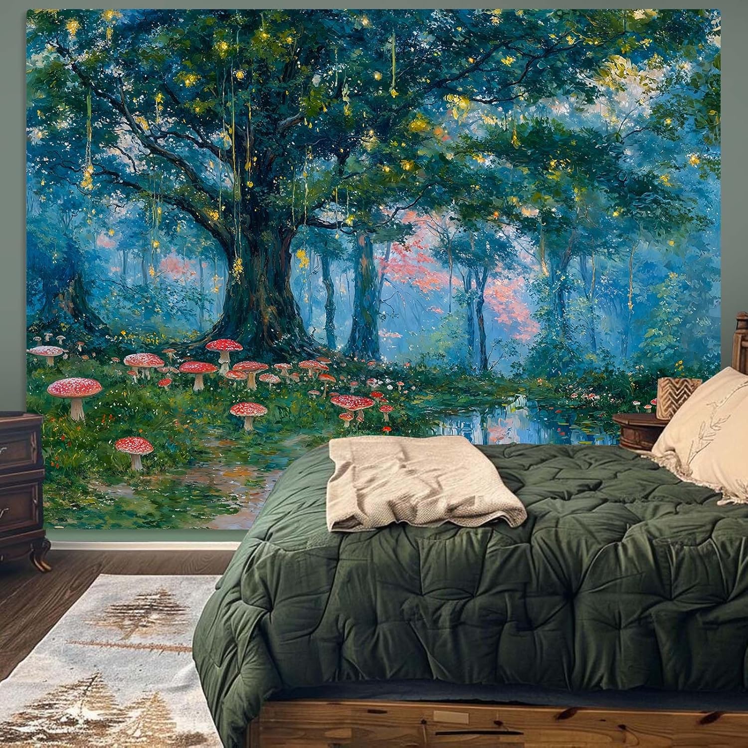 Enchanted Forest Tapestry, Mag - đánh giá và giá Wall Decor Lighting Tree