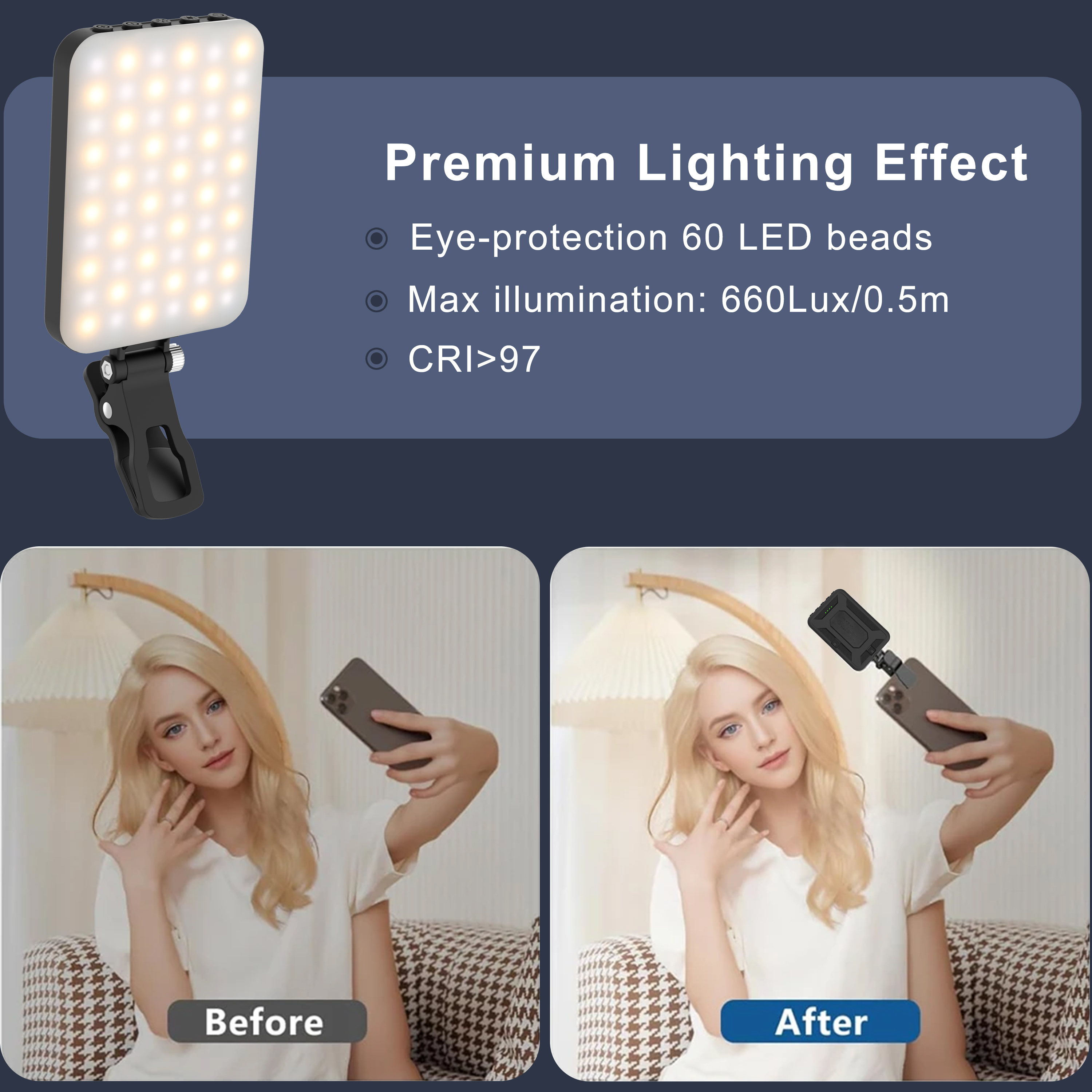 LED Selfie Light 60 High-quali - đánh giá và giá Lighting Gallery