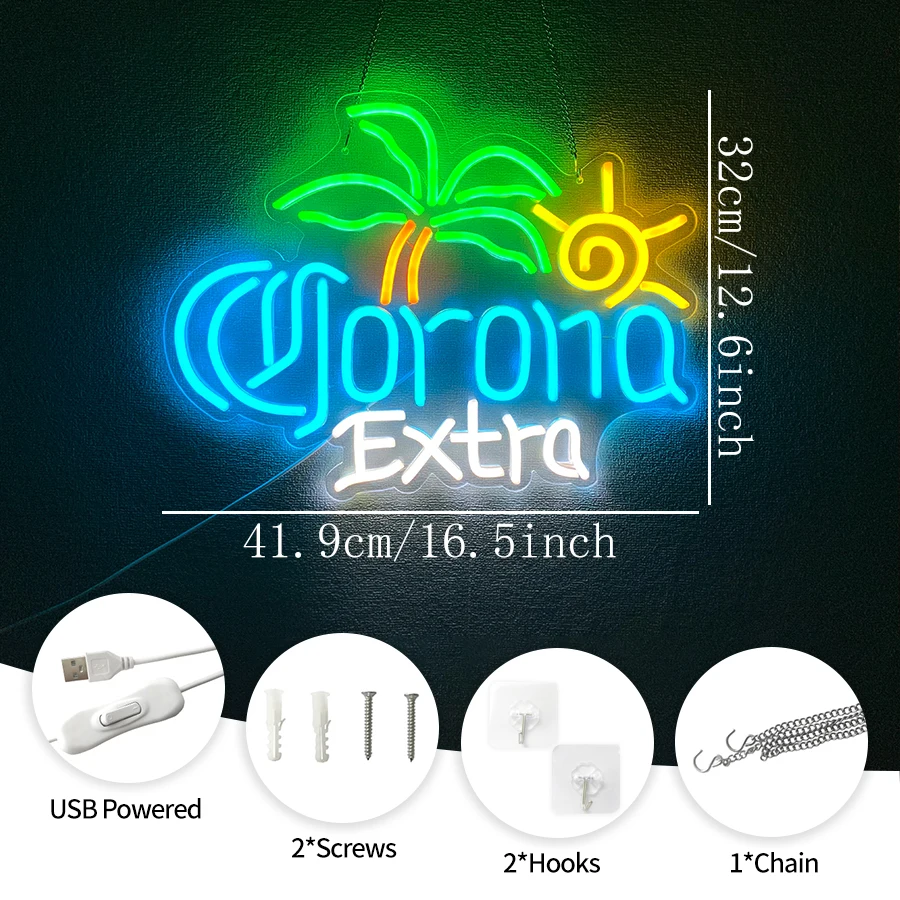 Bar Light Up Signs Extra Beer  - đánh giá và giá Wall Decor Lighting Tree