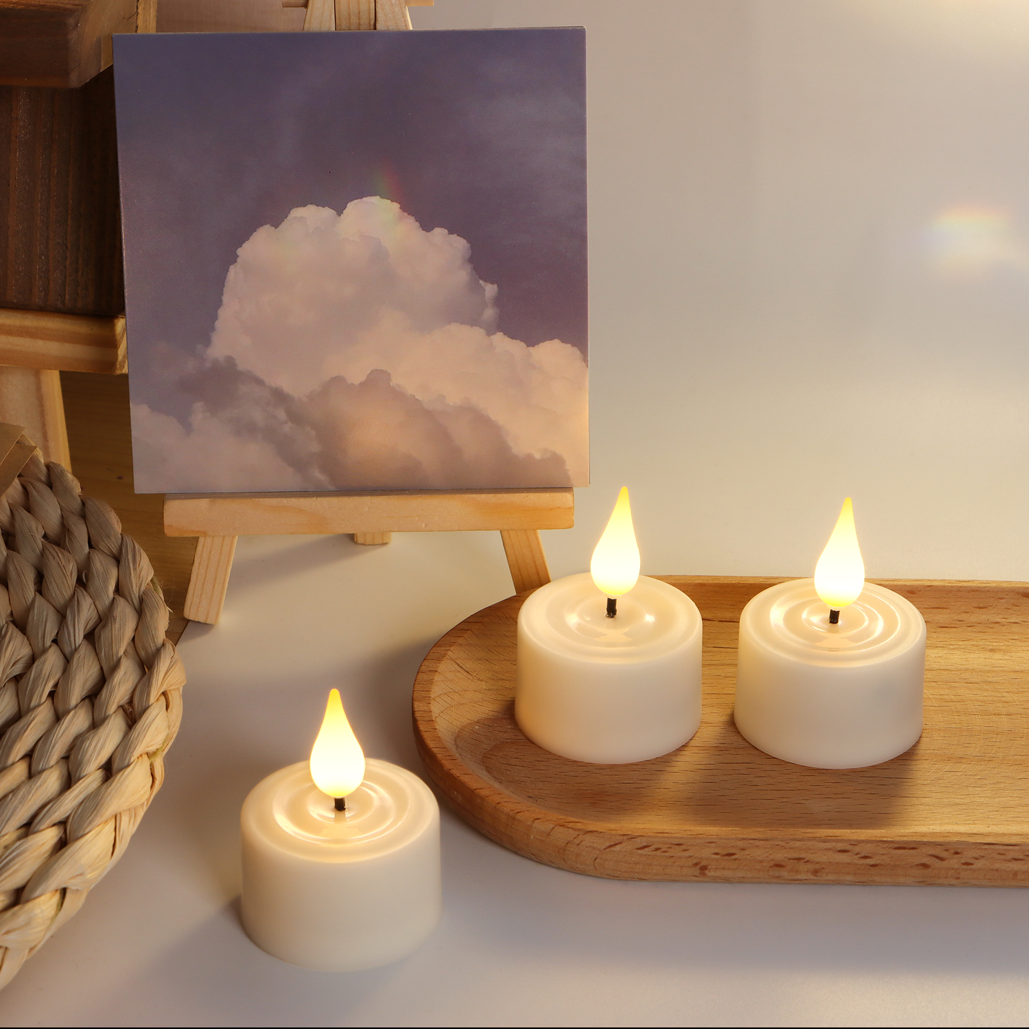 LED Candle Light Rechargeable  - đánh giá và giá Room Decor Lighting Lamp