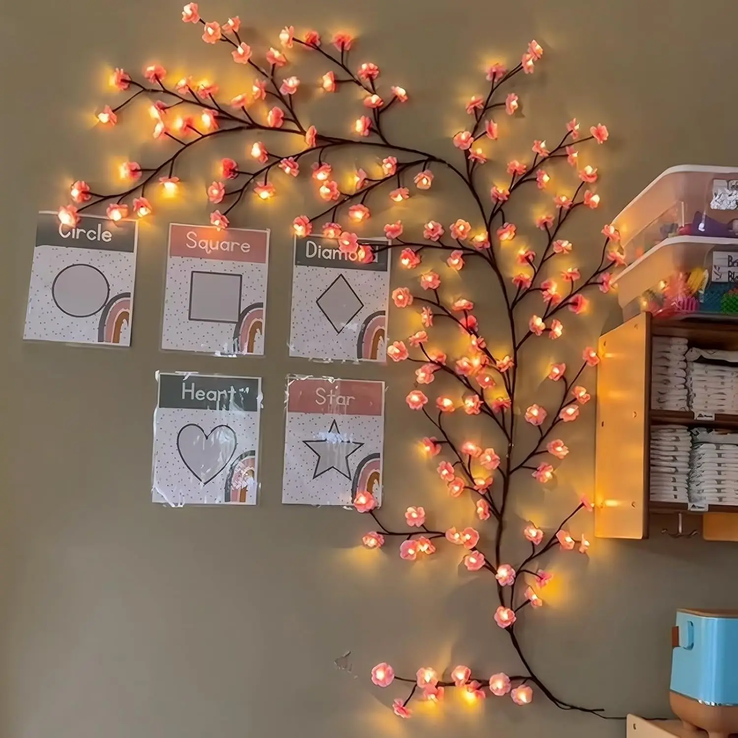 Cherry Blossom Willow Vine Twi - đánh giá và giá Wall Decor Lighting Tree