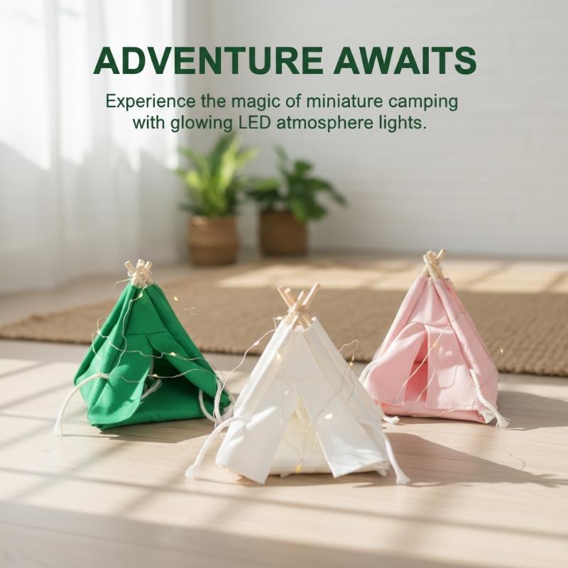 1/12 Dollhouse Mini Tent Model - đánh giá và giá Lighting Decor Photos