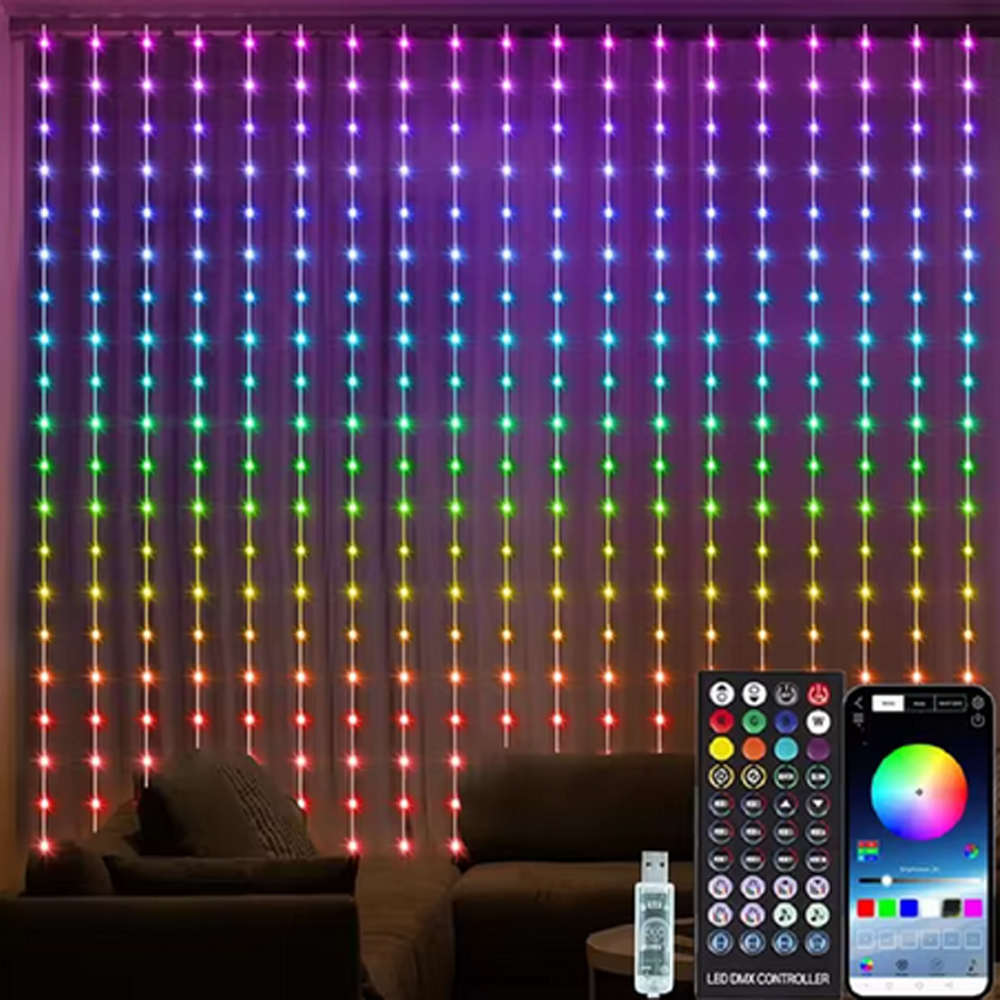 3M RGB Smart LED Curtain Light - đánh giá và giá Lighting Christmas Decor