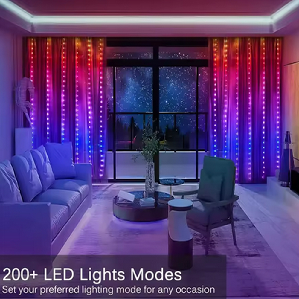 3M RGB Smart LED Curtain Light - đánh giá và giá Lighting Christmas Decor
