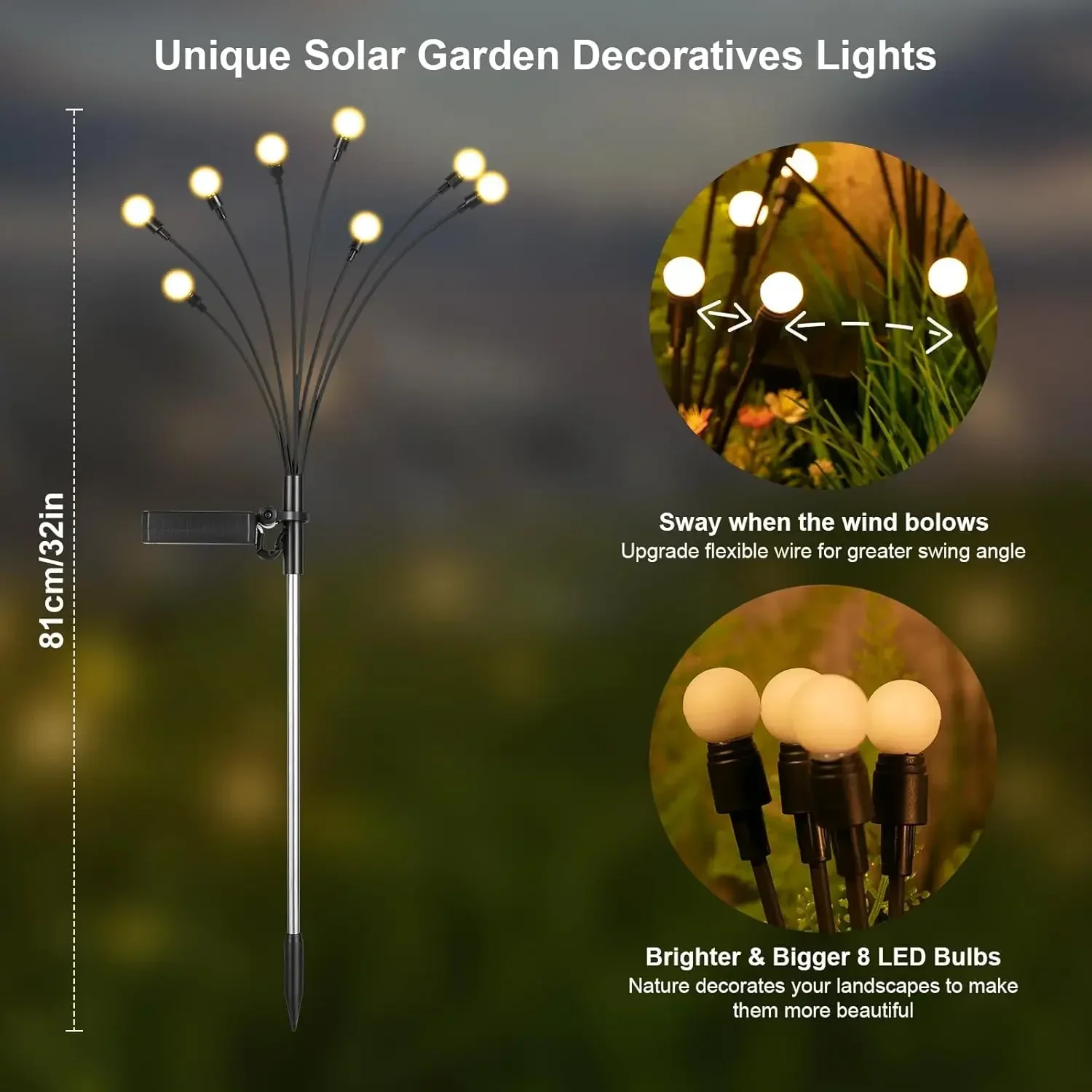 Solar Garden Lights 12 Pack 96 - đánh giá và giá Unique Lighting Decor