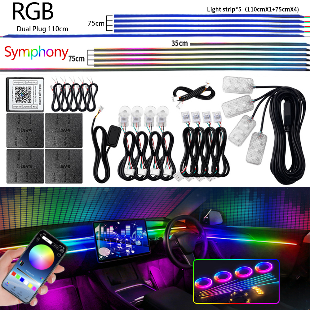 Universal Led Car Ambient Ligh - đánh giá và giá Lighting Interior Decor